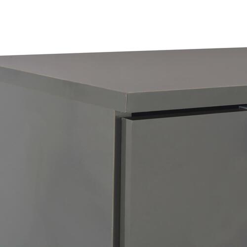 Skænk 71x35x80 cm konstrueret træ grå højglans