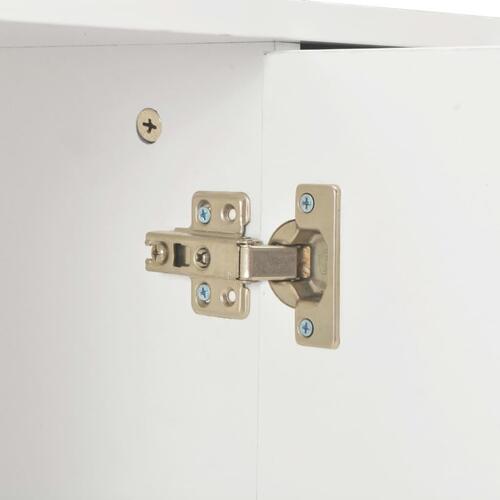 Skænk 107x35x80,5 cm hvid højglans
