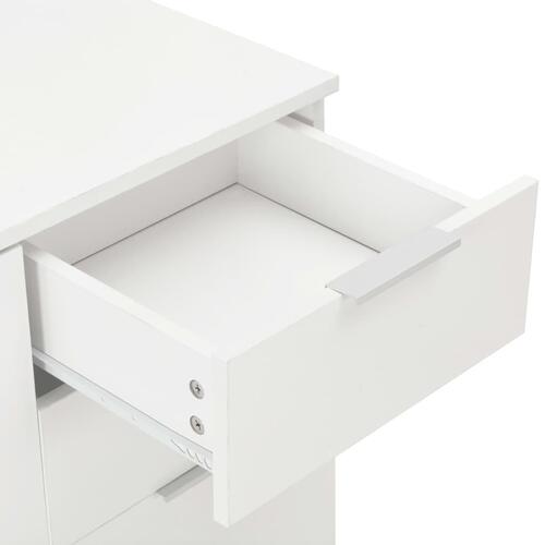 Skænk 107x35x80,5 cm hvid højglans