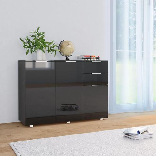 Skænk 107x35x80,5 cm sort højglans