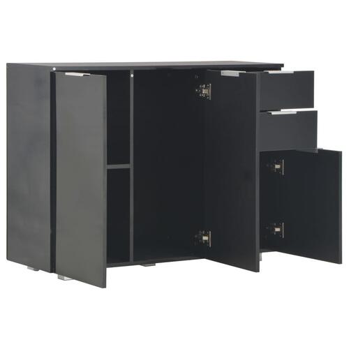 Skænk 107x35x80,5 cm sort højglans