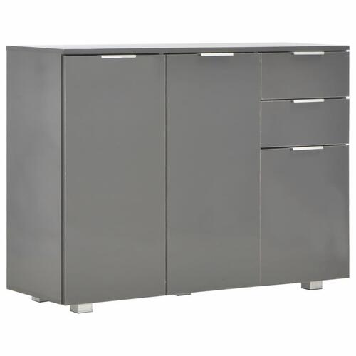Skænk 107x35x80,5 cm grå højglans