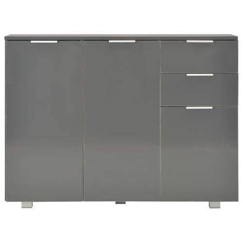 Skænk 107x35x80,5 cm grå højglans