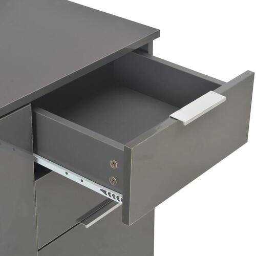 Skænk 107x35x80,5 cm grå højglans