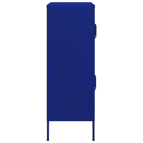 Opbevaringsskab 80x35x101,5 cm stål marineblå