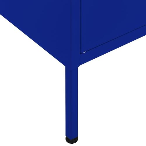 Opbevaringsskab 80x35x101,5 cm stål marineblå