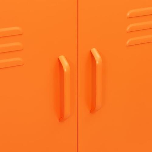 Opbevaringsskab 80x35x101,5 cm stål orange
