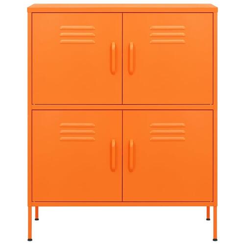 Opbevaringsskab 80x35x101,5 cm stål orange