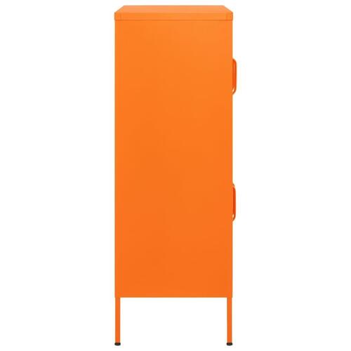 Opbevaringsskab 80x35x101,5 cm stål orange