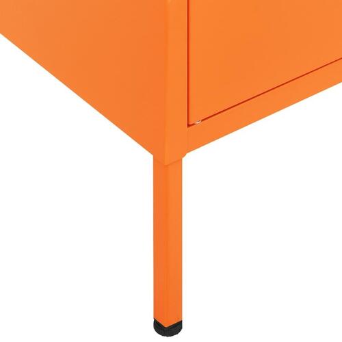 Opbevaringsskab 80x35x101,5 cm stål orange