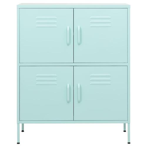 Opbevaringsskab 80x35x101,5 cm stål mintgrøn