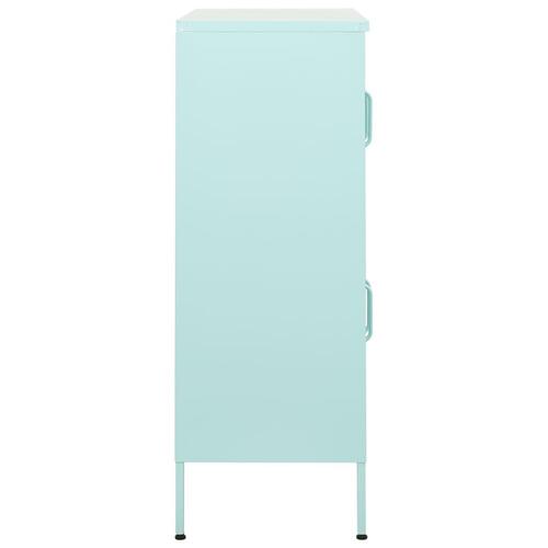 Opbevaringsskab 80x35x101,5 cm stål mintgrøn