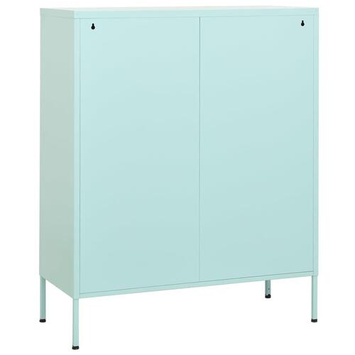 Opbevaringsskab 80x35x101,5 cm stål mintgrøn