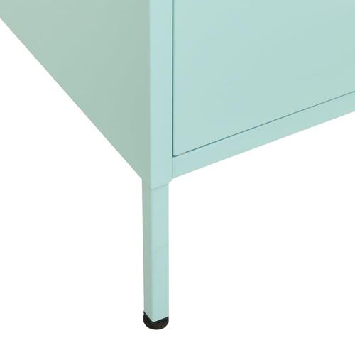 Opbevaringsskab 80x35x101,5 cm stål mintgrøn