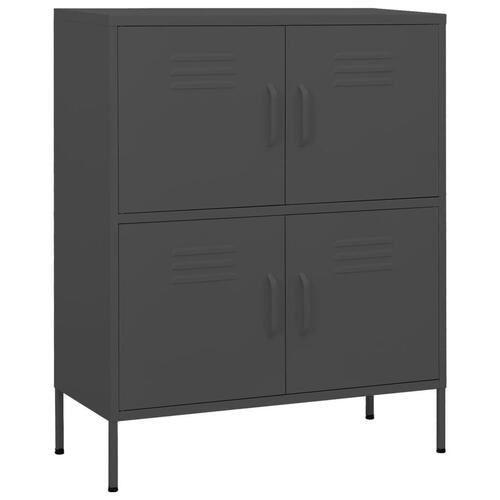 Opbevaringsskab 80x35x101,5 cm stål antracitgrå