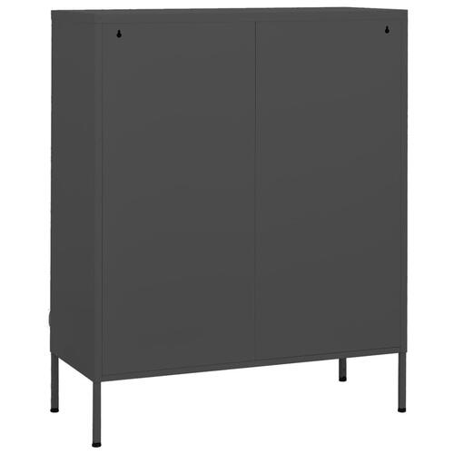 Opbevaringsskab 80x35x101,5 cm stål antracitgrå