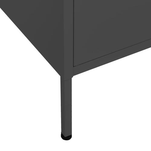 Opbevaringsskab 80x35x101,5 cm stål antracitgrå
