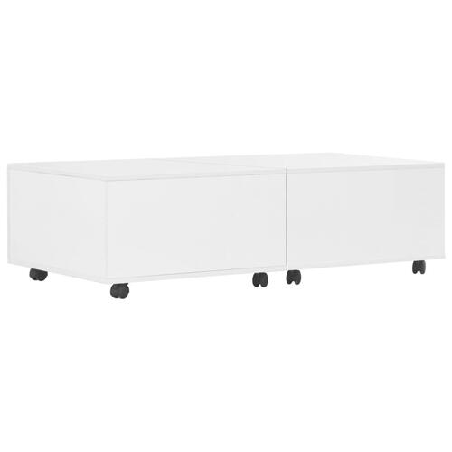 Sofabord 120x60x35 cm hvid højglans