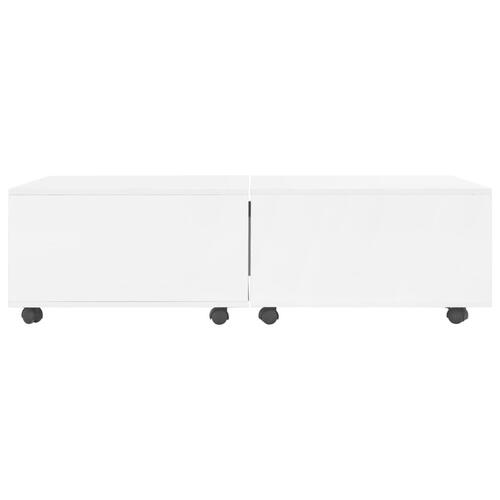 Sofabord 120x60x35 cm hvid højglans