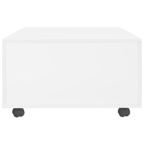 Sofabord 120x60x35 cm hvid højglans