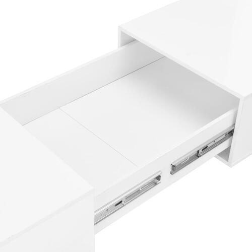 Sofabord 120x60x35 cm hvid højglans