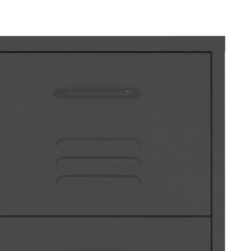 Kommode 80x35x101,5 cm stål antracitgrå