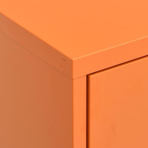 Opbevaringsskab 80x35x101,5 cm stål orange