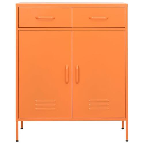 Opbevaringsskab 80x35x101,5 cm stål orange