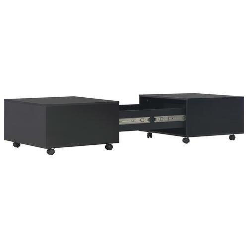 Sofabord 120 x 60 x 35 cm sort højglans