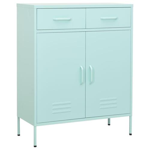 Opbevaringsskab 80x35x101,5 cm stål mintgrøn