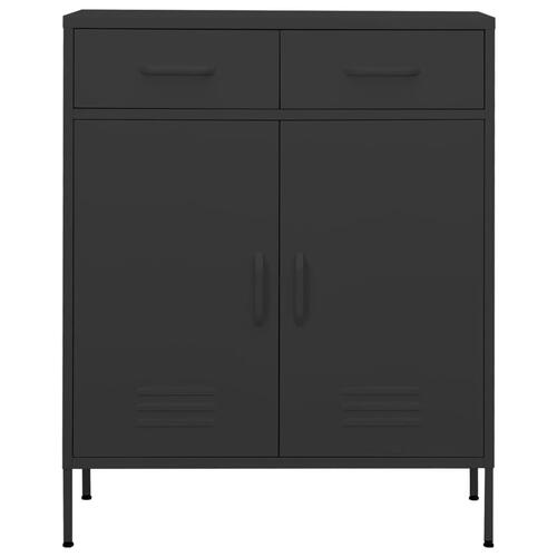 Opbevaringsskab 80x35x101,5 cm stål antracitgrå