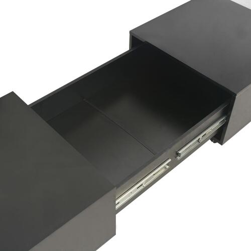 Sofabord 120 x 60 x 35 cm sort højglans