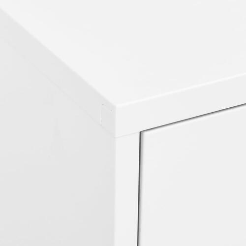 Opbevaringsskab 80x35x101,5 cm stål hvid
