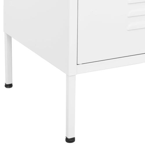 Opbevaringsskab 80x35x101,5 cm stål hvid