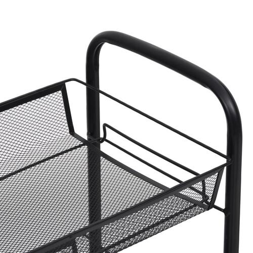 Køkkenvogn med 5 hylder 46x26x105 cm jern sort