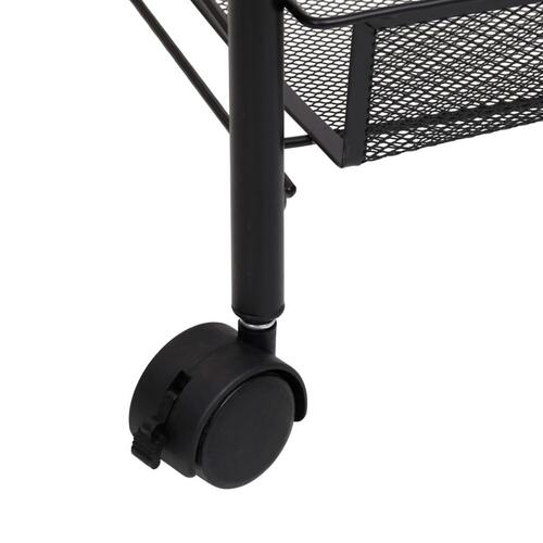 Køkkenvogn med 5 hylder 46x26x105 cm jern sort