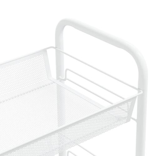 Køkkenvogn med 5 hylder 46x26x105 cm jern hvid