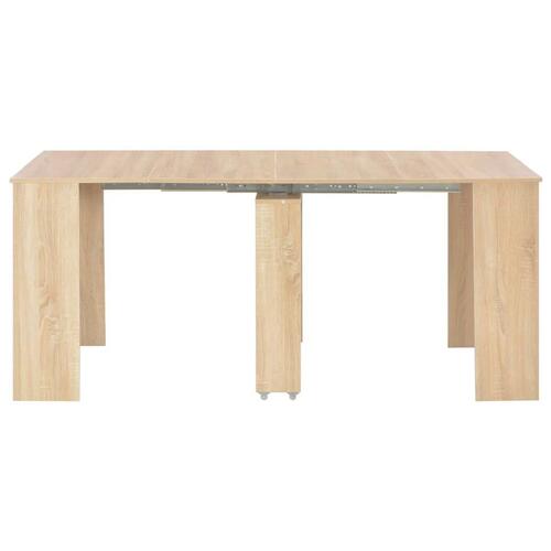 Udvideligt spisebord 175 x 90 x 75 cm sonoma-egetræsfarve
