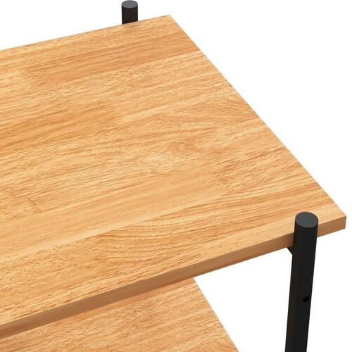 Reol med 4 hylder 80x40x130 cm sort og egetræ
