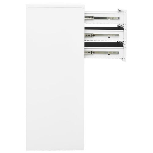 Kontorskab 90x40x102 cm stål hvid
