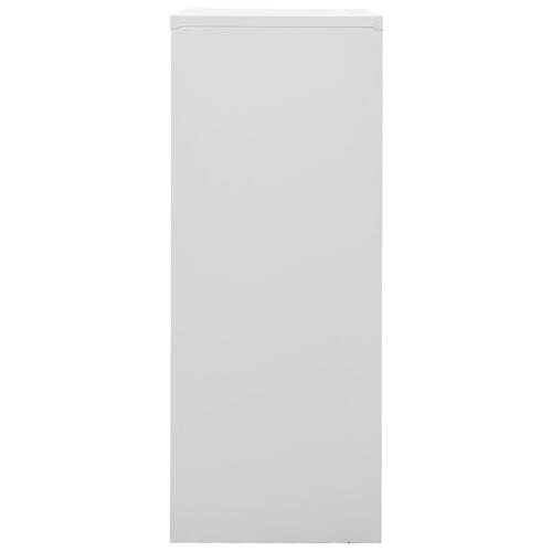 Kontorskab 90x40x102 cm stål lysegrå