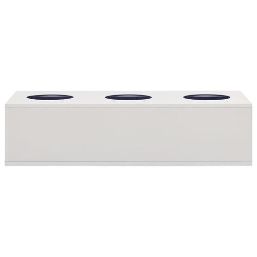 Plantekasse til kontor 90x40x23 cm stål lysegrå