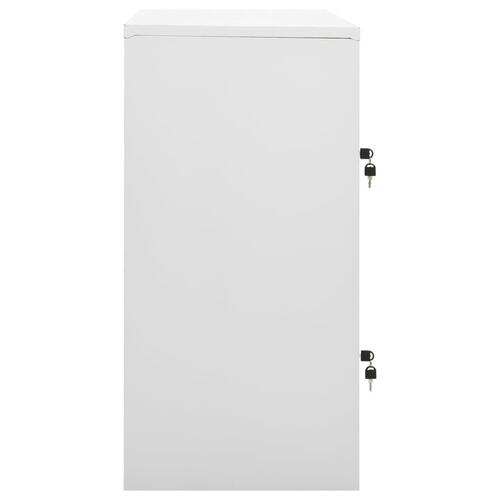 Skab 90x45x92,5 cm stål lysegrå