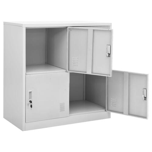 Skab 90x45x92,5 cm stål lysegrå
