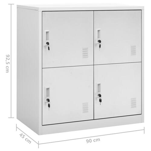 Skab 90x45x92,5 cm stål lysegrå