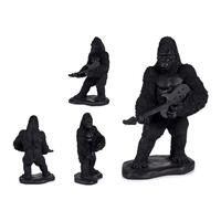 Dekorativ figur Gorilla Sort Harpiks (17,5 x 38 x 27 cm)