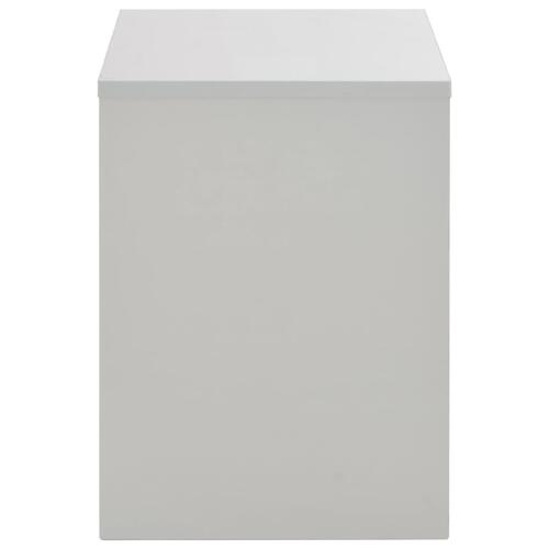 Toiletbord med spejl og skammel 104x45x131 cm grå