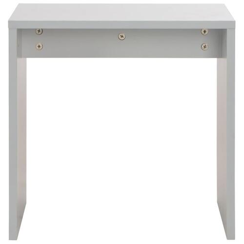 Toiletbord med spejl og skammel 104x45x131 cm grå