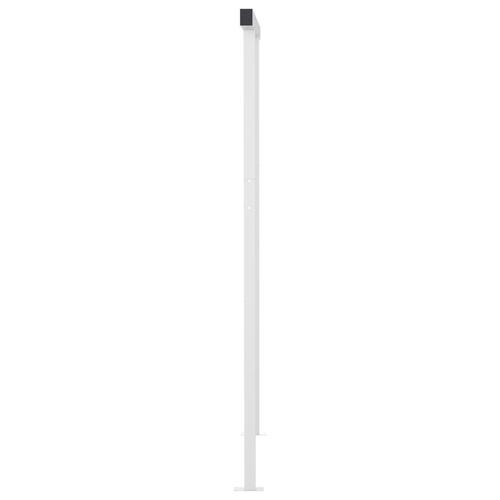 Foldemarkise med stolper 4,5x3,5 m automatisk cremefarvet