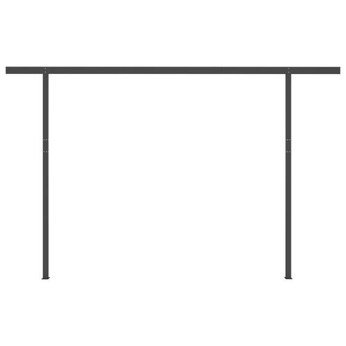 Markise m. LED-lys + vindsensor 4,5x3 m automatisk cremefarvet